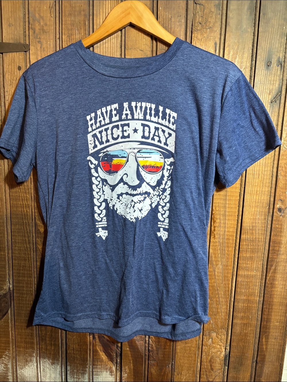 Have a Willie Nice Day Graphic Tee - Blue